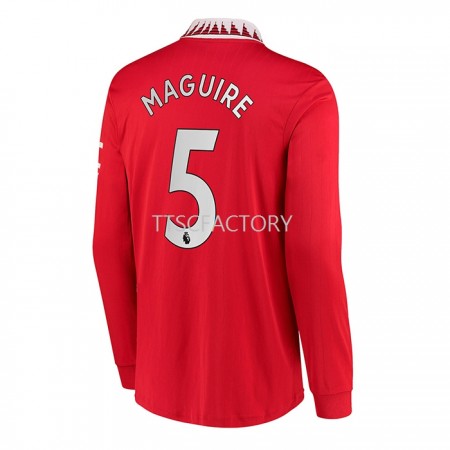 Billiga Fotbollströjor Manchester United Harry Maguire 5 Barn Hemma tröja 2022/23 Långärmad